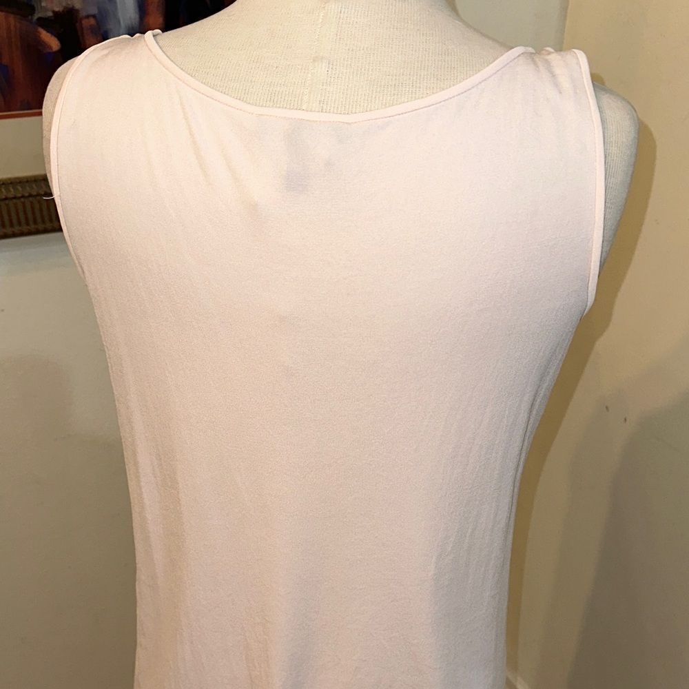 TOP - Eileen Fisher 100% Silk Women's Sleeveless Pale Pink Size Medium - Picture 7 of 10